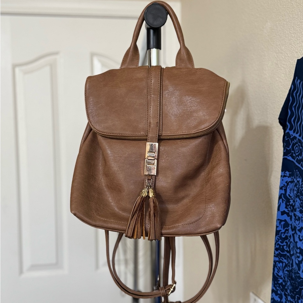 Brown Leather Backpack